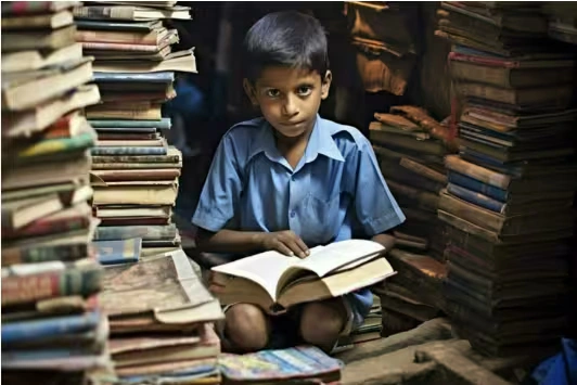 Indian students studying together - inclusive education