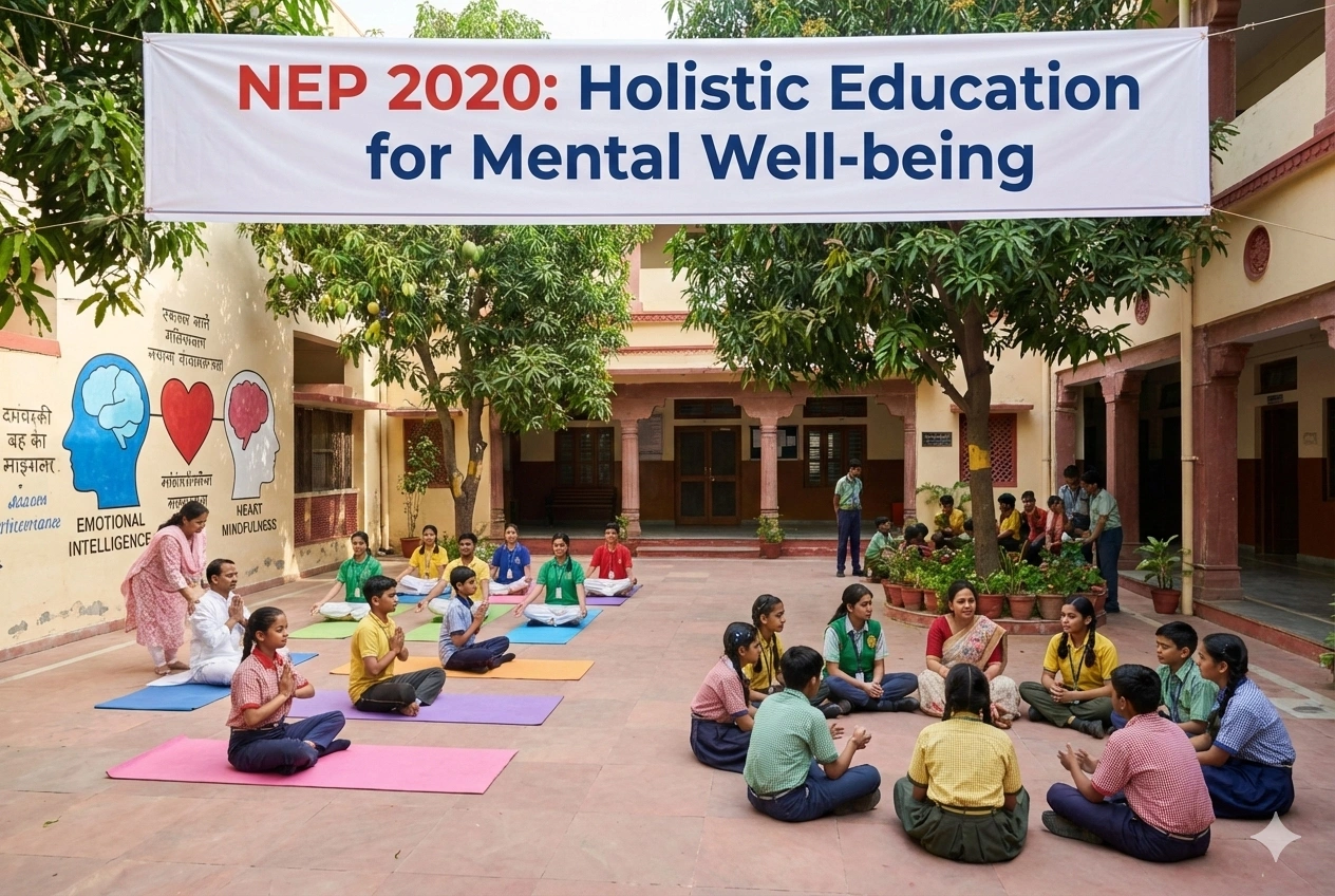 NEP 2020 holistic education framework - mental health and well-being focus