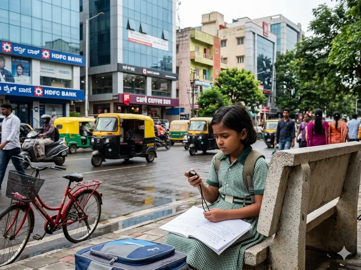 Child looking focused and resilient