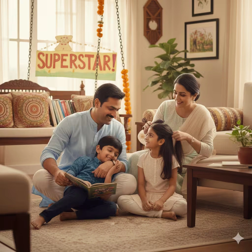 Safe and nurturing Indian family environment