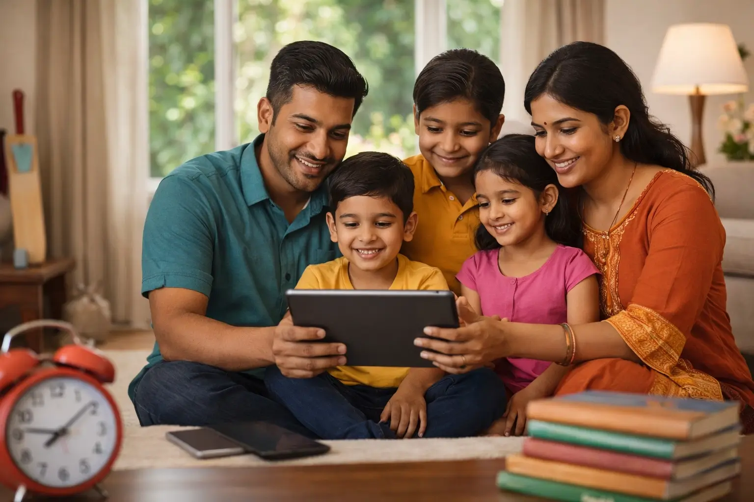 Visual diagram showing How Parents Can Model Healthy Technology Use and Screen Time Habits