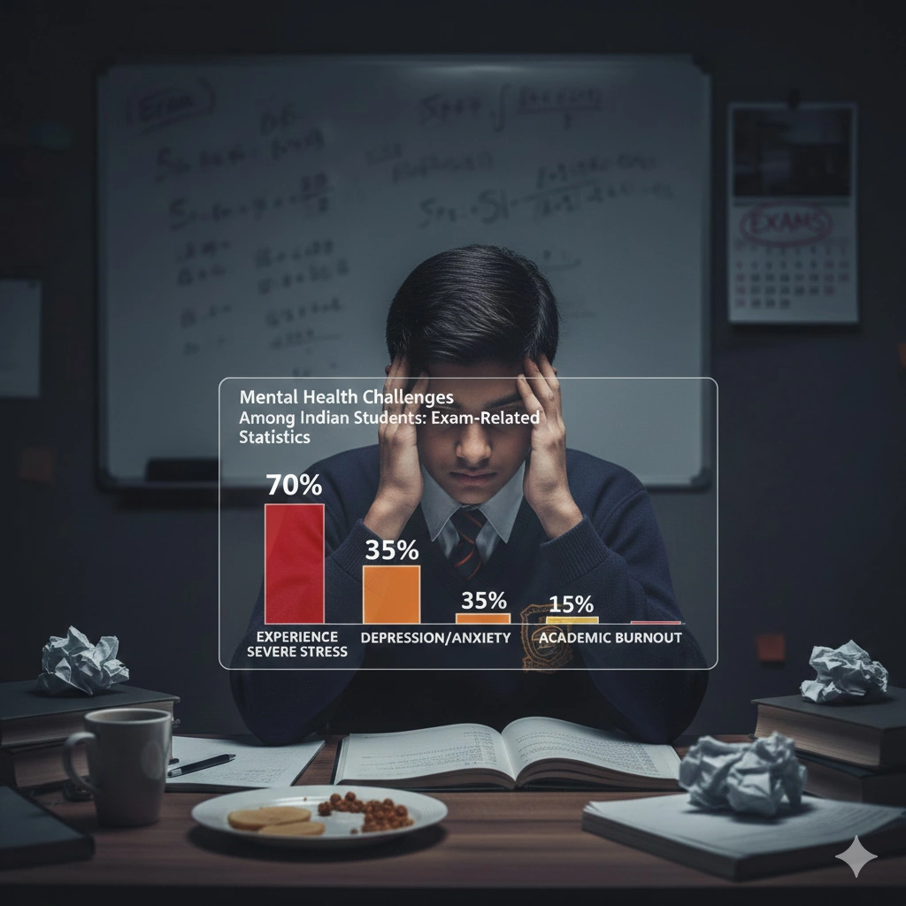 Mental Health Challenges Among Indian Students: Exam-Related Statistics
