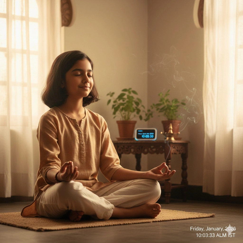 Child meditation and relaxation for stress management