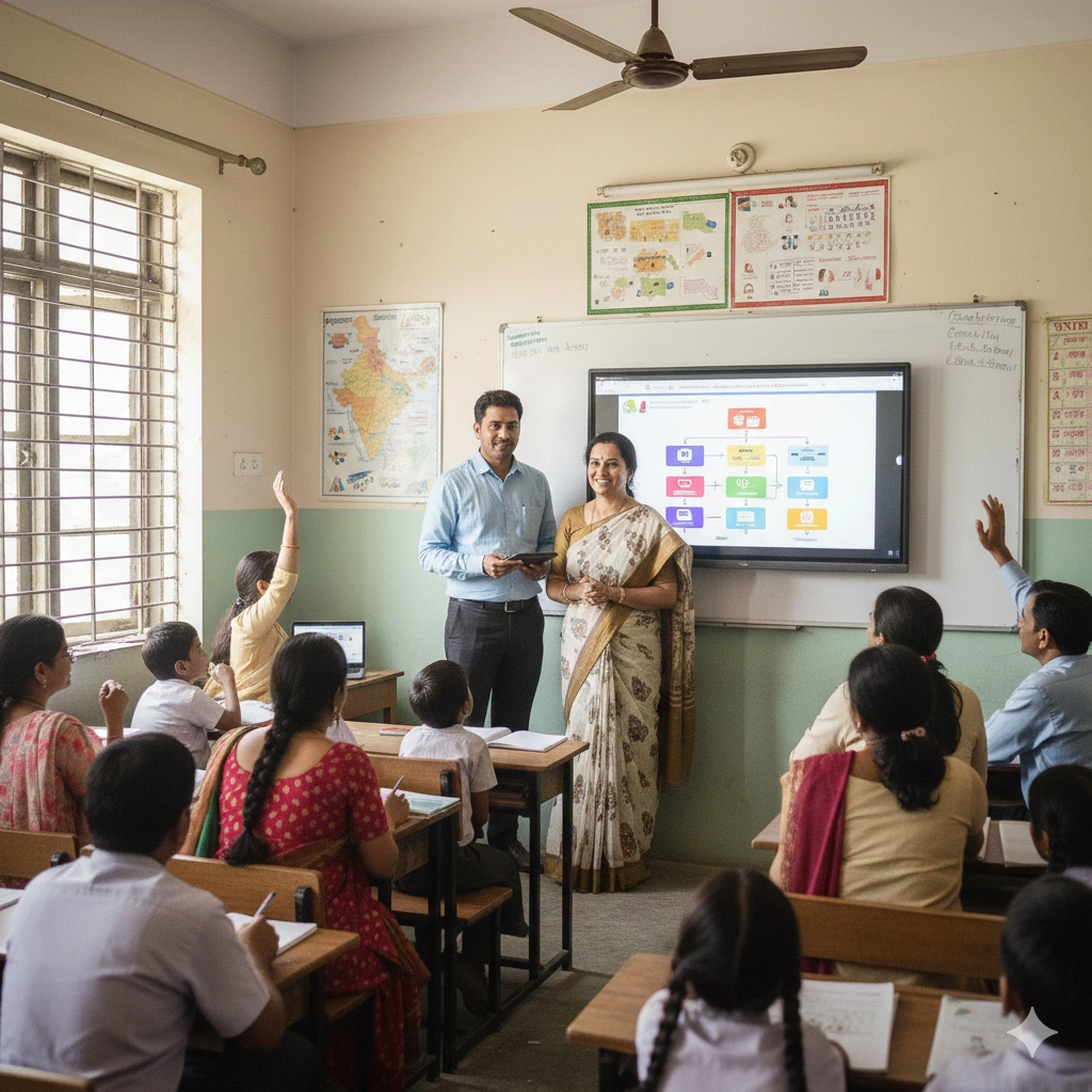 Interactive teacher training workshop session