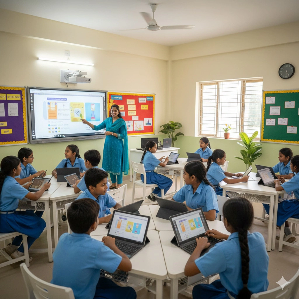 Student-centered digital classroom in India